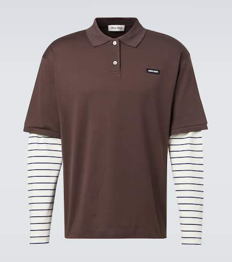 ERL Men's Double Sleeve Polo T-Shirt Black - Polo Shirts
