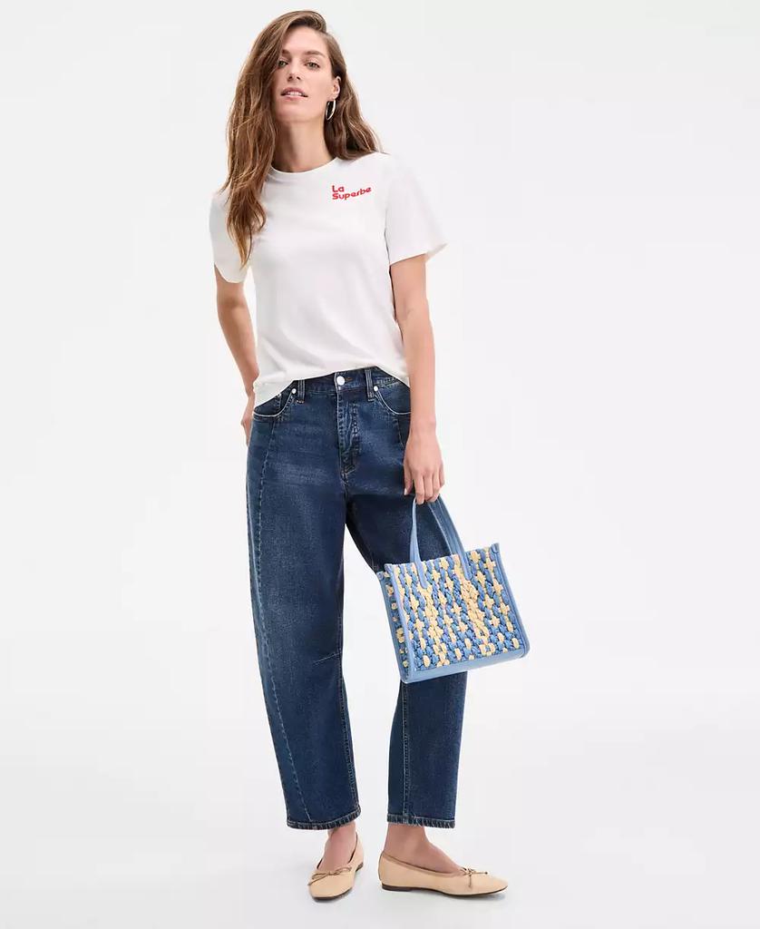 On 34th Women's Superbe Embellished Crewneck Tee, Exclusively at Macy's
