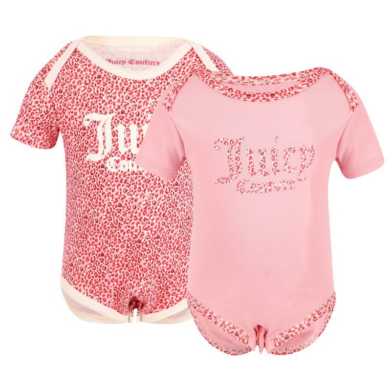 Juicy Couture Leopard print bodysuits set of 2 in pink