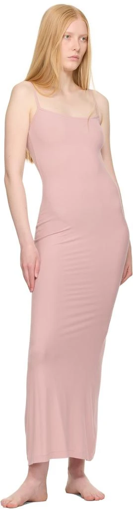 SKIMS Pink Soft Lounge Long Slip Maxi Dress 4