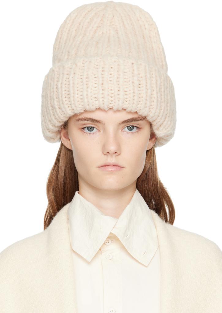 LAUREN MANOOGIAN Off-White Handknit Big Beanie - Hats - BeyondStyle