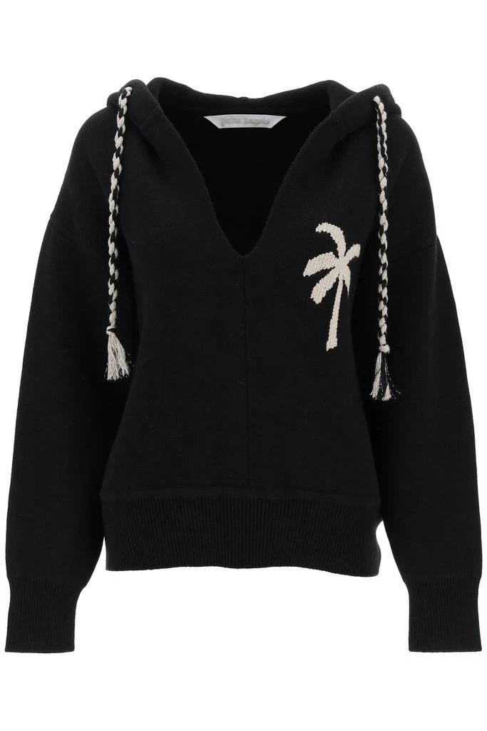 Palm Angels palm knitted hoodie 1