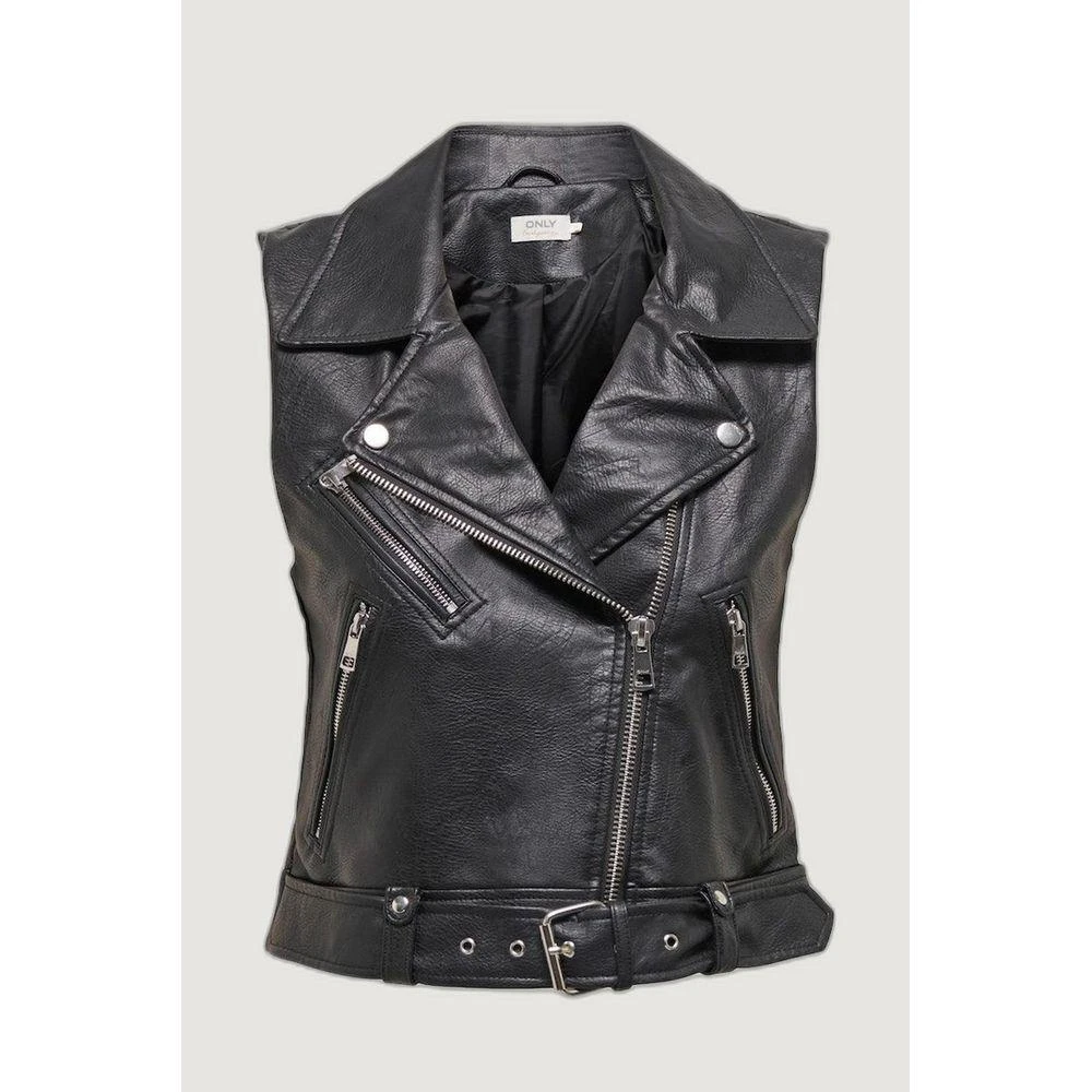 ONLY Black Polyester Jackets & Coat 4