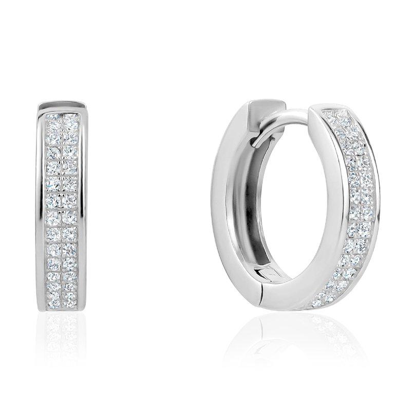 Club Rochelier 5A Cubic Zirconia Luxury Huggie Earrings