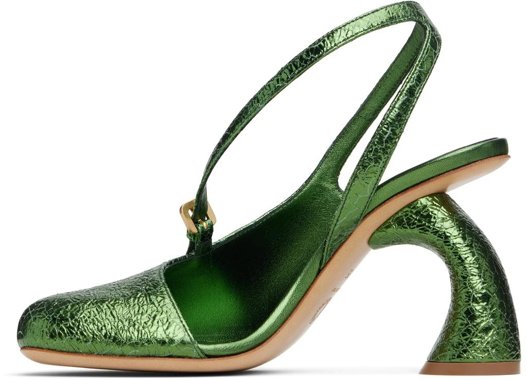 Dries Van Noten Green Cutout Heels 3