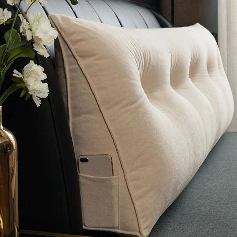 PROXXI Triangle Reading Cushion with a button-180*50*20cm 2