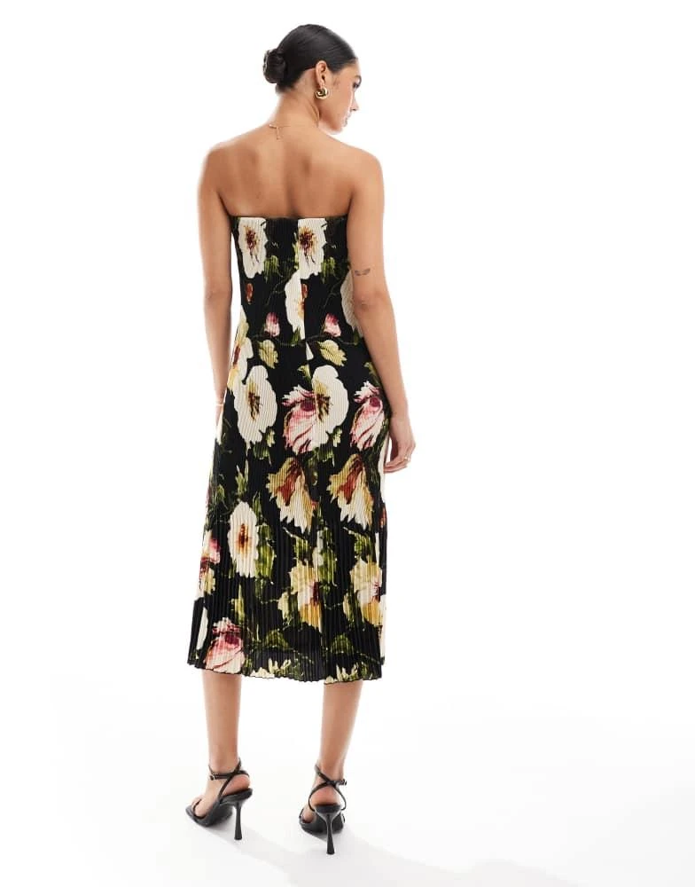Abercrombie & Fitch Abercrombie & Fitch Emerson strapless printed maxi dress in pink 2