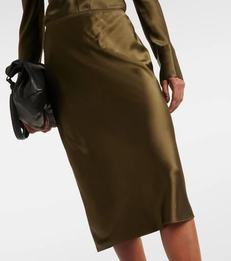 Joseph Isaak silk satin midi skirt 4