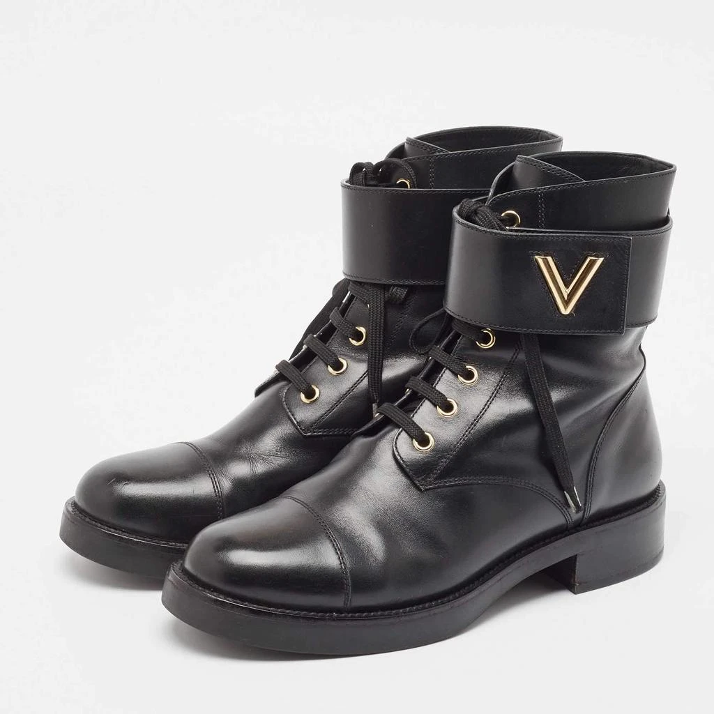 Louis Vuitton Louis Vuitton Black Leather Wonderland Ranger Boots Size 39 2