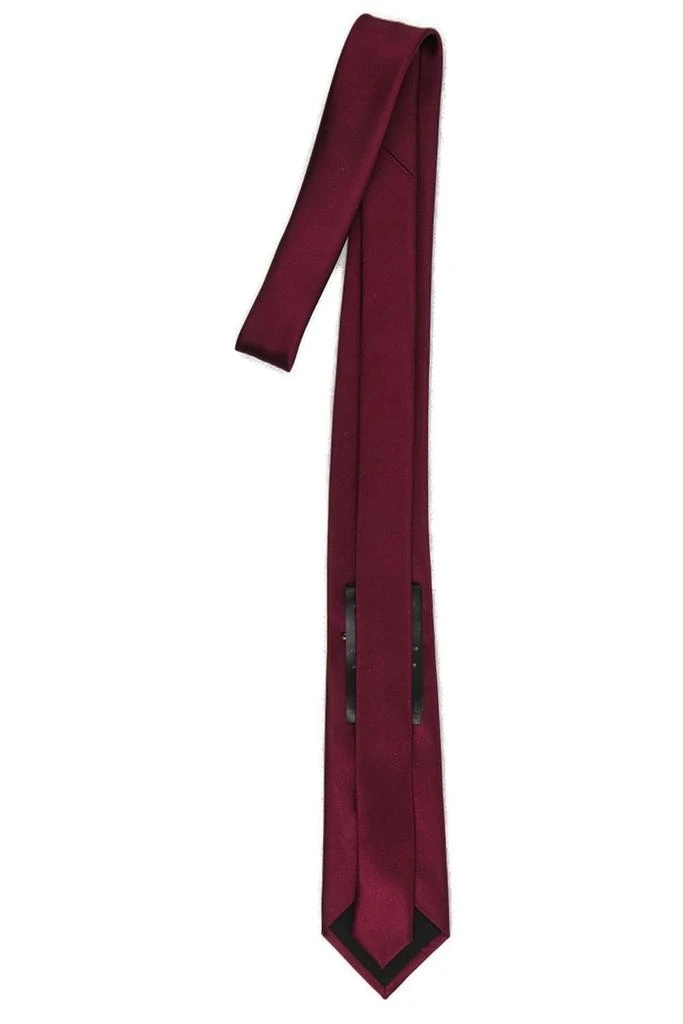 Yves Saint Laurent Saint Laurent Satin Logo Patch Tie 2