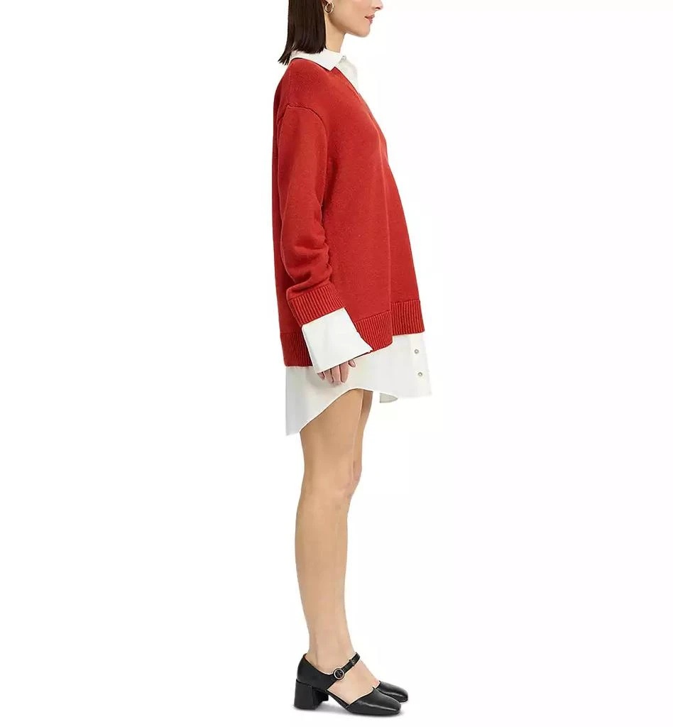 En Saison Women's Colby Mixed Media Sweater Dress 2