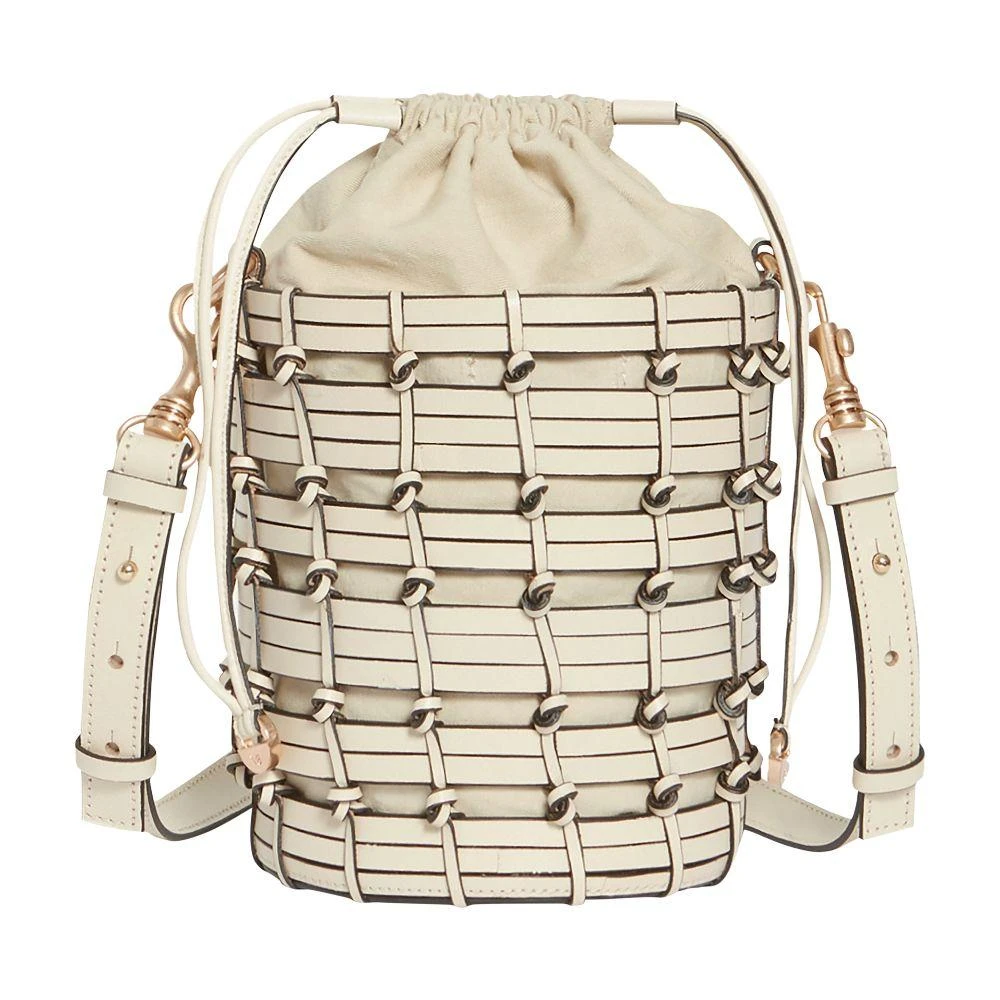 VANESSA BRUNO Small woven leather bucket bag 6