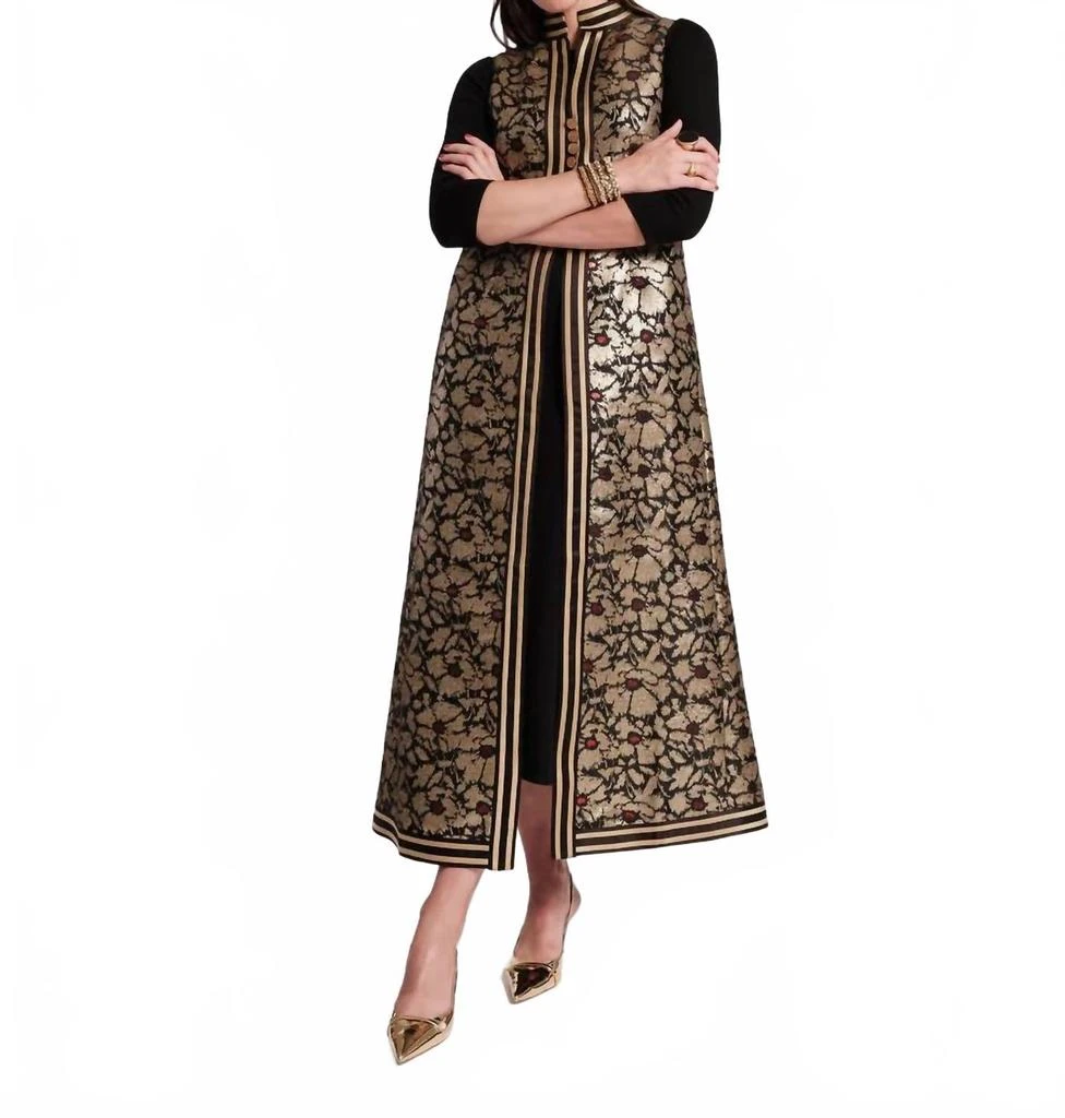 Frances Valentine Susie Jacket In Gold/ Black 1
