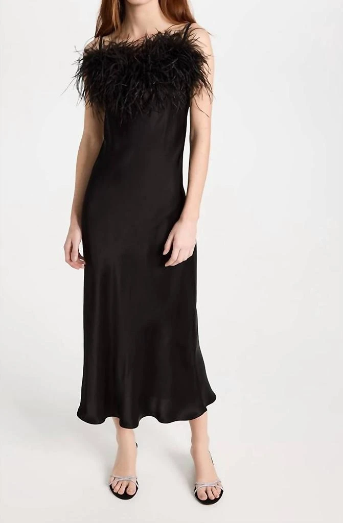 Sleeper Sleeper - Boheme Midi Slip Dress With Ostrich Feathers 9