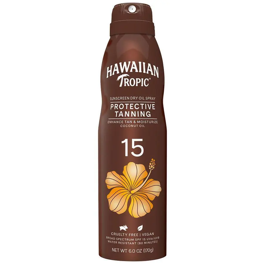 Hawaiian Tropic Dry Oil Tanning Sunscreen Spray SPF 15