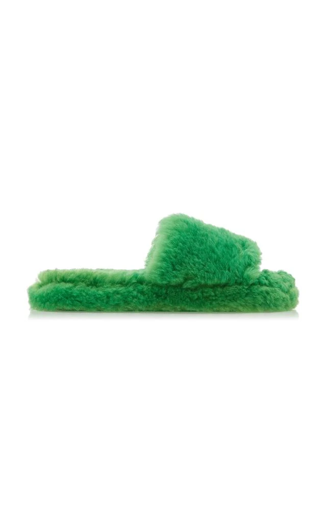 Bottega Veneta Bottega Veneta - Teddy Resort Slides - Green - IT 41 - Moda Operandi 1