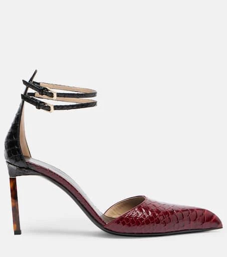 Tom Ford 90 snake-effect leather pumps 4