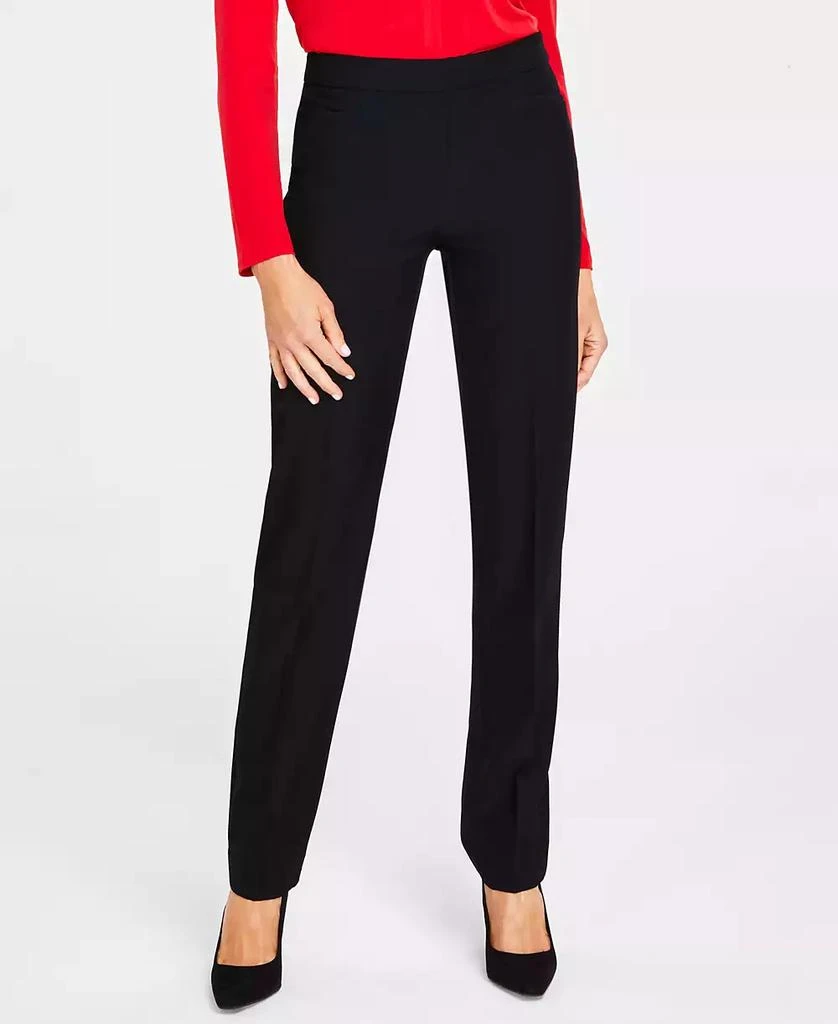 INC International Women's Mid-Rise L-Pocket Straight-Leg Pants, Regular, Long & Short Lengths, Created for Macy's 1