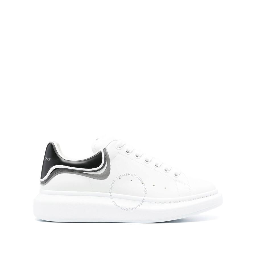 Alexander McQueen Men's White Oversized Leather Sneakers