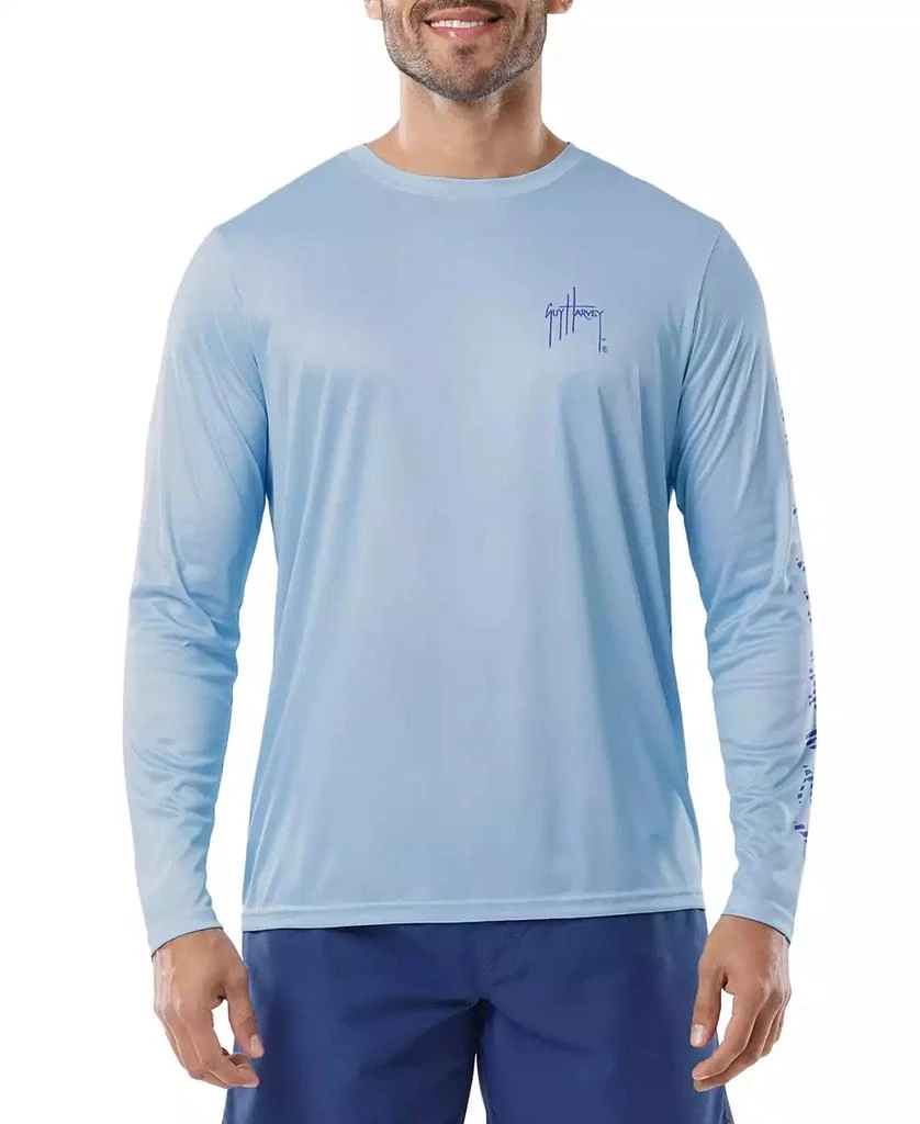 Guy Harvey Men's American Classic Logo Graphic Long-Sleeve Sun Protection T-Shirt 2