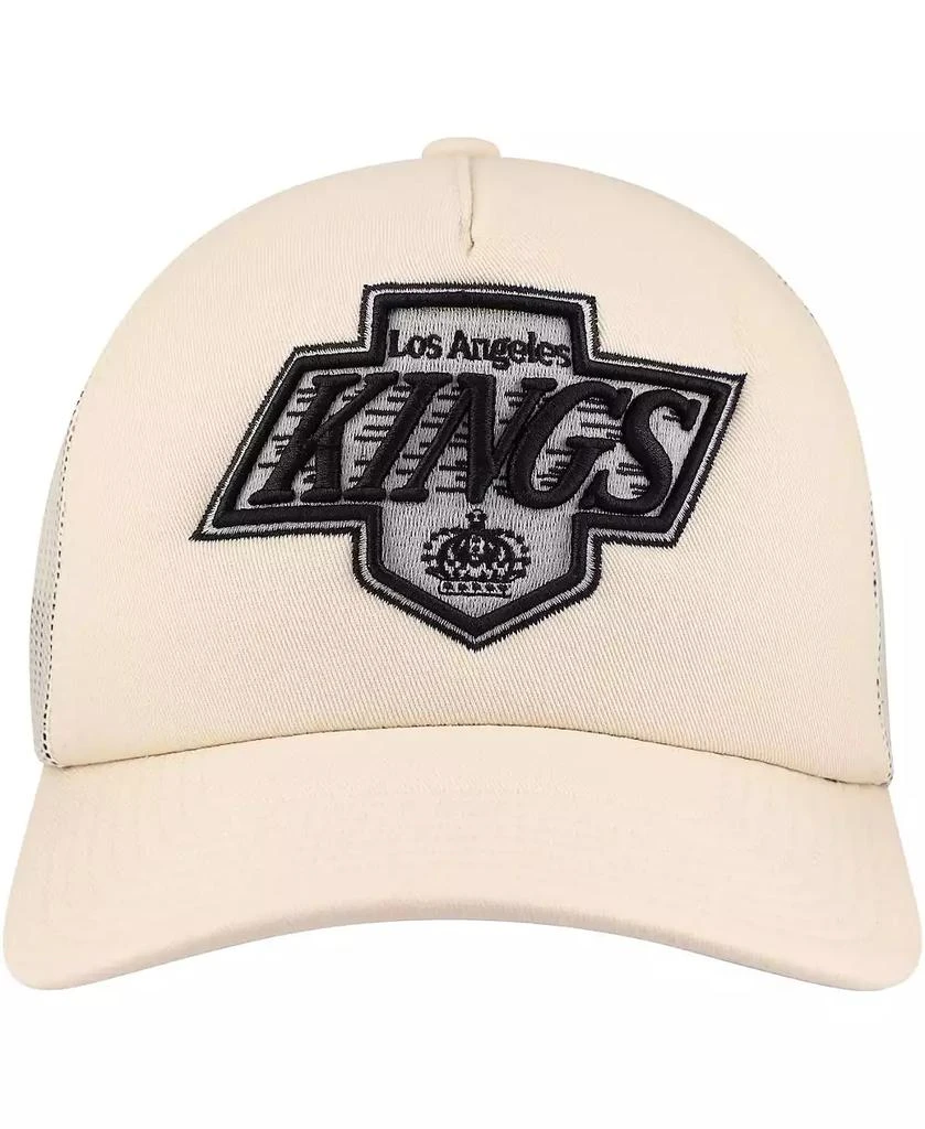 Mitchell & Ness Men's Cream Los Angeles Kings Foam Front Trucker Adjustable Hat 2