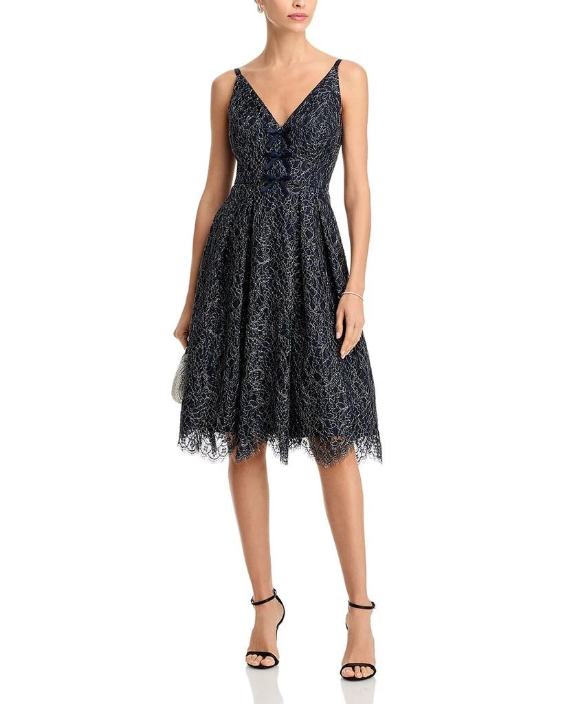 Eliza J Bow Trim Fit and Flare Dress 3