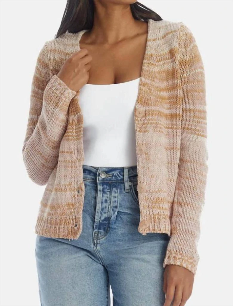 525 America Cream Ombré Cardigan In Cream Multi 1