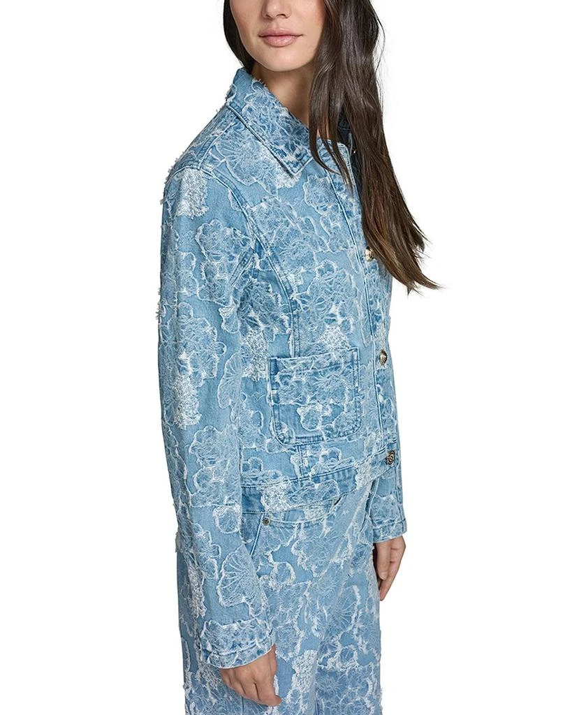 Karl Lagerfeld Paris Floral Denim Jacket 4