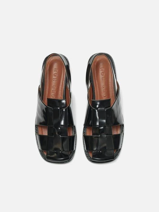 ROH SEOUL Puzzle Sandals_Patent Black 4