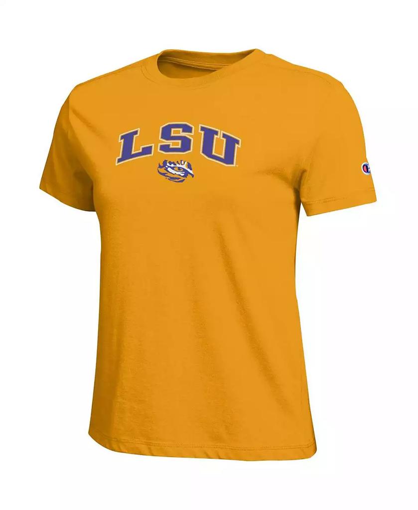 CHAMPION Women
s Gold LSU Tigers Arched Over Logo T-Shirt