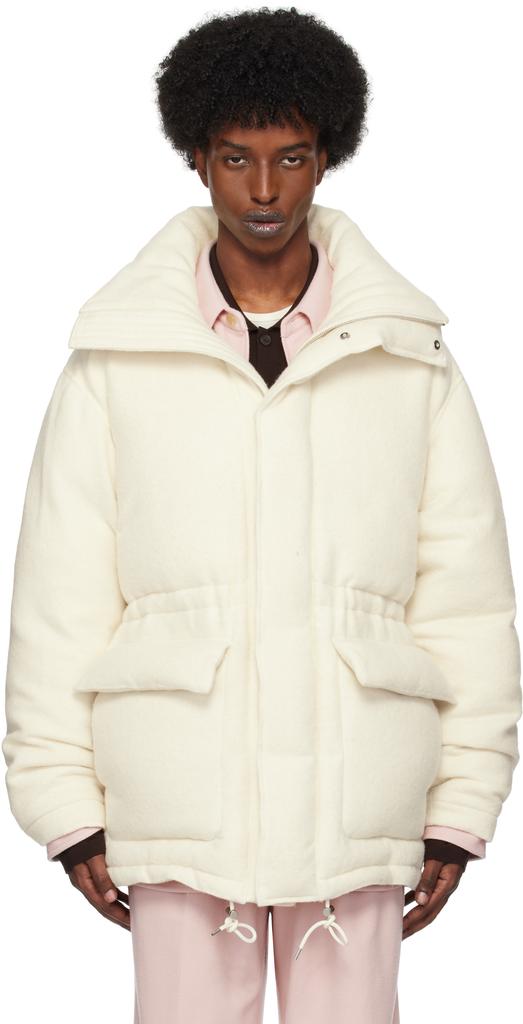 AURALEE Off-White Brushed Alpaca Wool Down Jacket