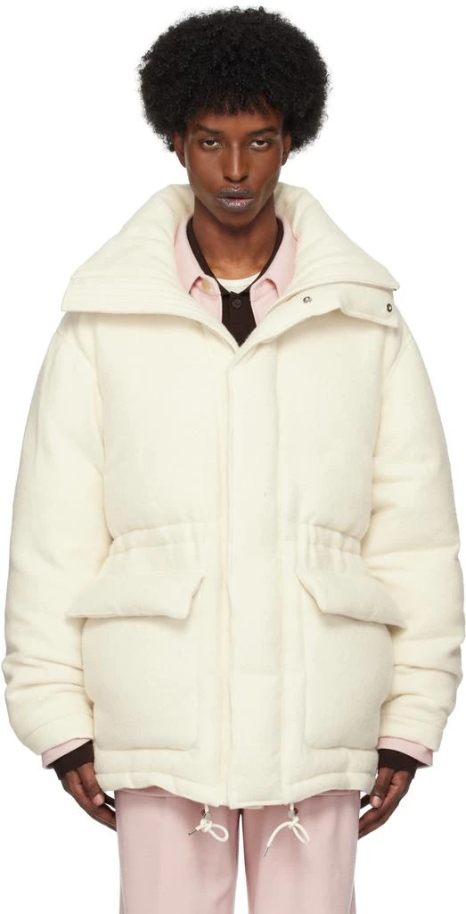 AURALEE Off-White Brushed Alpaca Wool Down Jacket 1