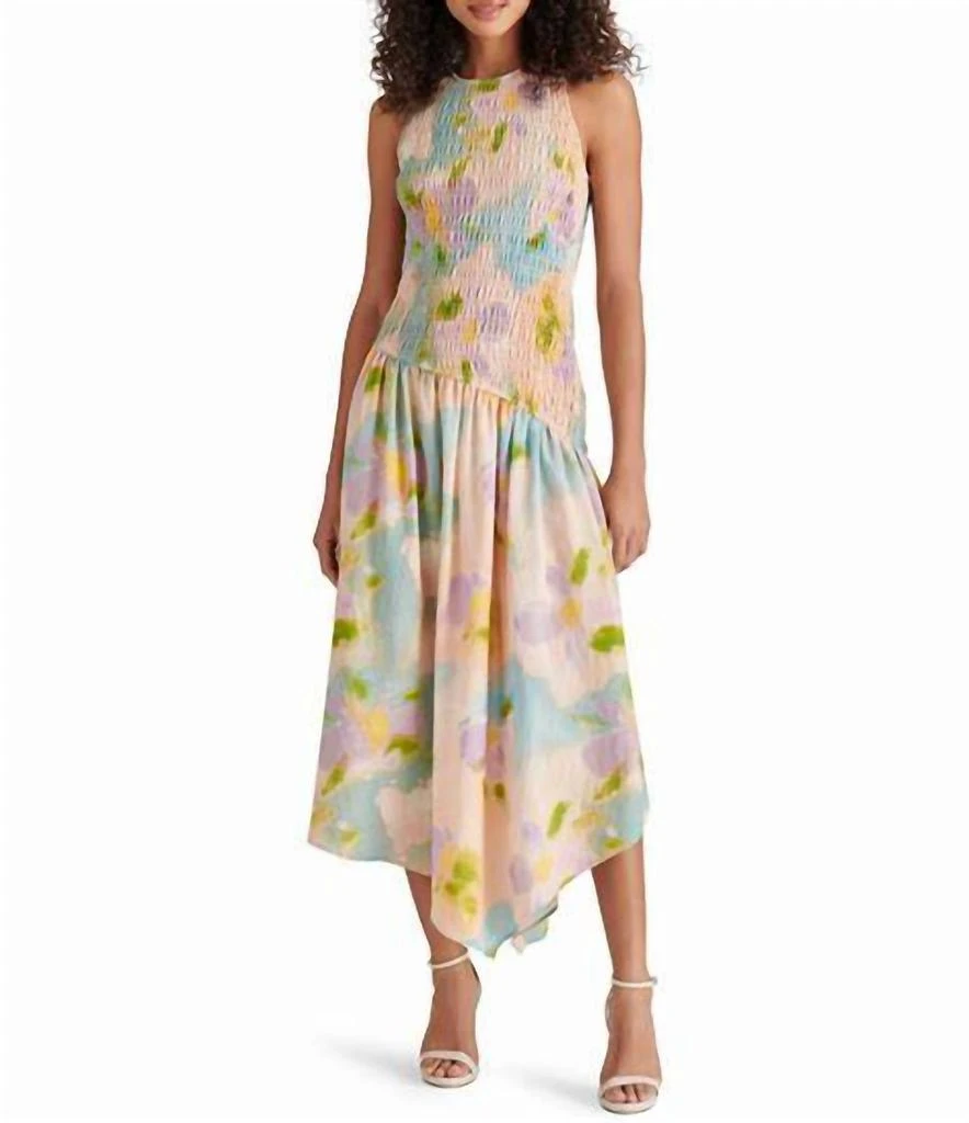 steve madden dresses A-Line Sweetheart Dress with Floral Applique