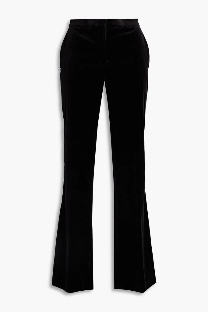 Theory Demitria stretch cotton-velvet flared pants 1