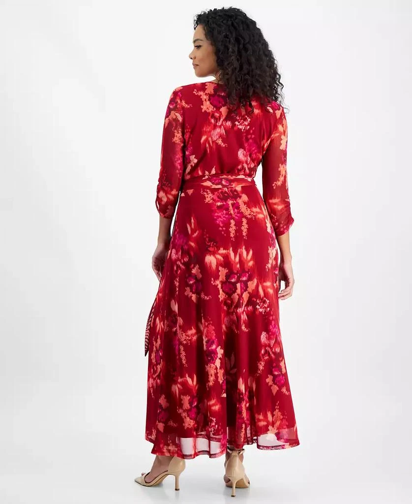 JAMIE & LAYLA Petite 3/4-Sleeve Faux-Wrap Maxi Dress 2