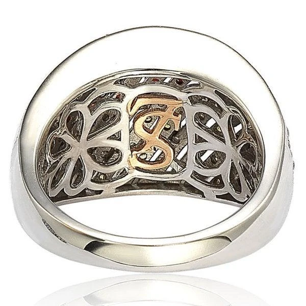 Suzy Levian Sterling Silver Cubic Zirconia Multi-Color Pave Ring 3