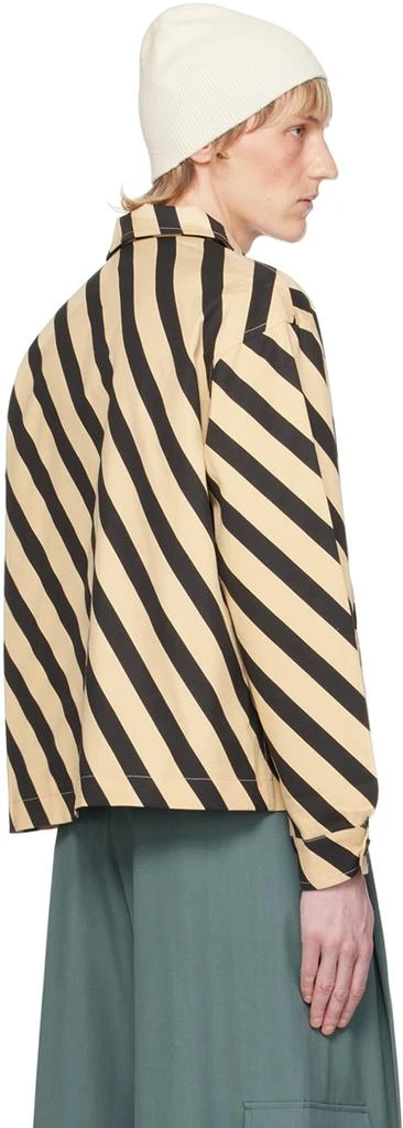 BODE Black & Beige Domino Stripe Jacket 3