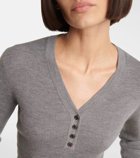Jardin des Orangers Virgin wool Henley shirt 5