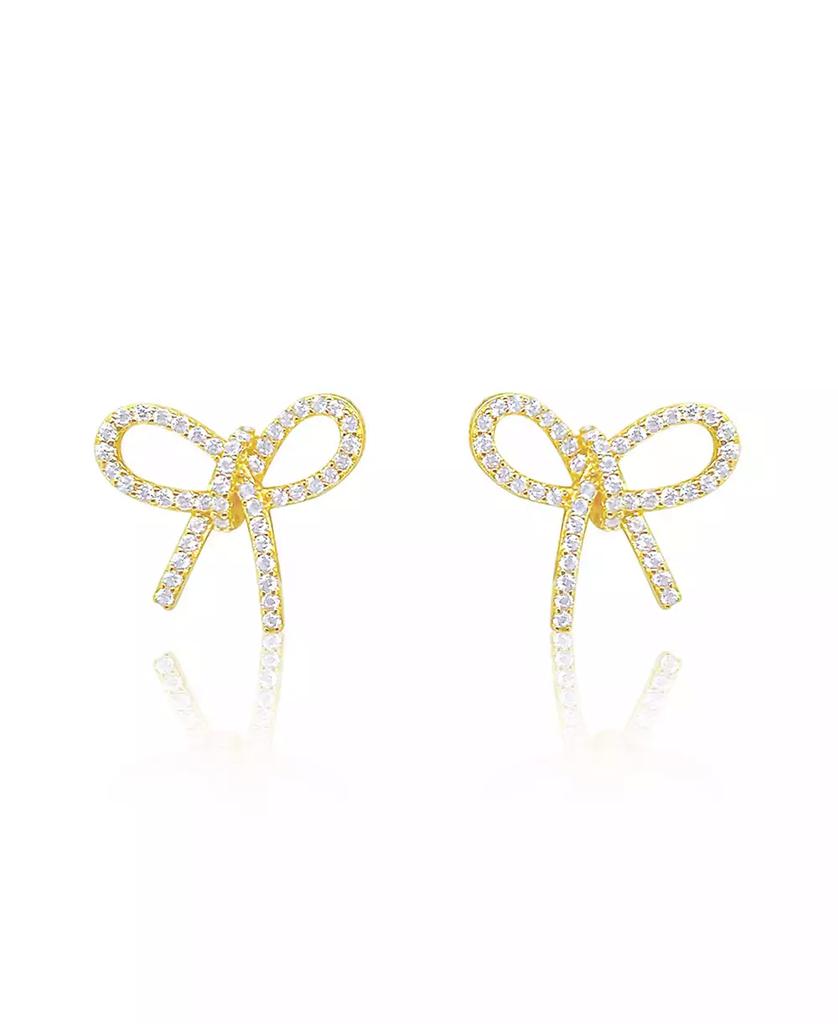 Etoielle Yellow Gold Tone Bow Studs