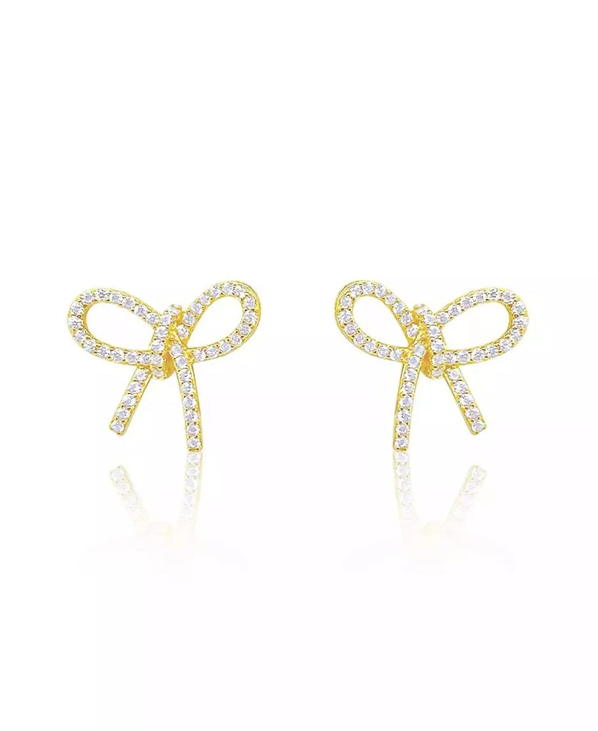 Etoielle Yellow Gold Tone Bow Studs 1