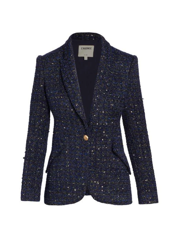 L'Agence Chamberlain Tweed Blazer 6