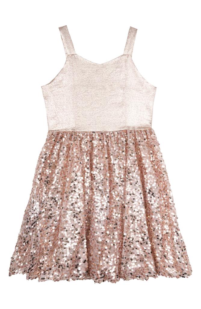 Rare Editions Kids' Metallic Jacquard Dress