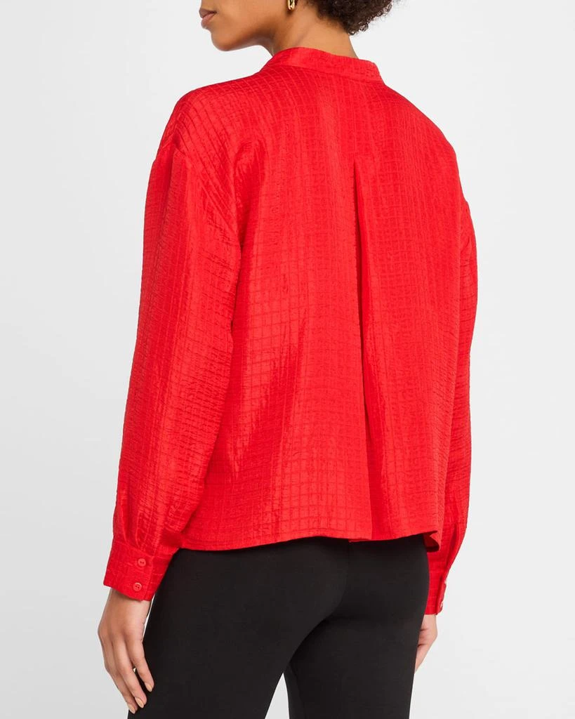 Eileen Fisher Textured Silk-Organic Linen Top 3