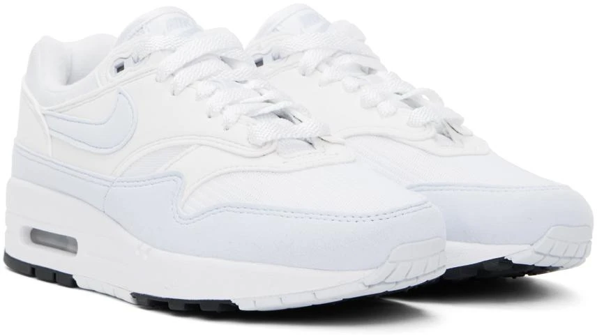 NIKE White & Blue Air Max 1 Sneakers 4