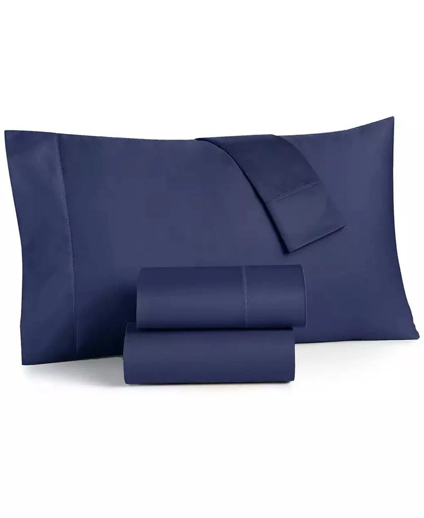 Charter Club Solid 550 Thread Count 100% Cotton 4-Pc. Sheet Set, Full, Exclusively at Macy’s 1