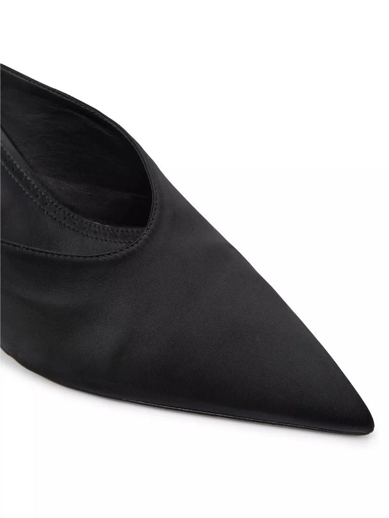 Alaïa 75MM Satin Wedge Mules 5