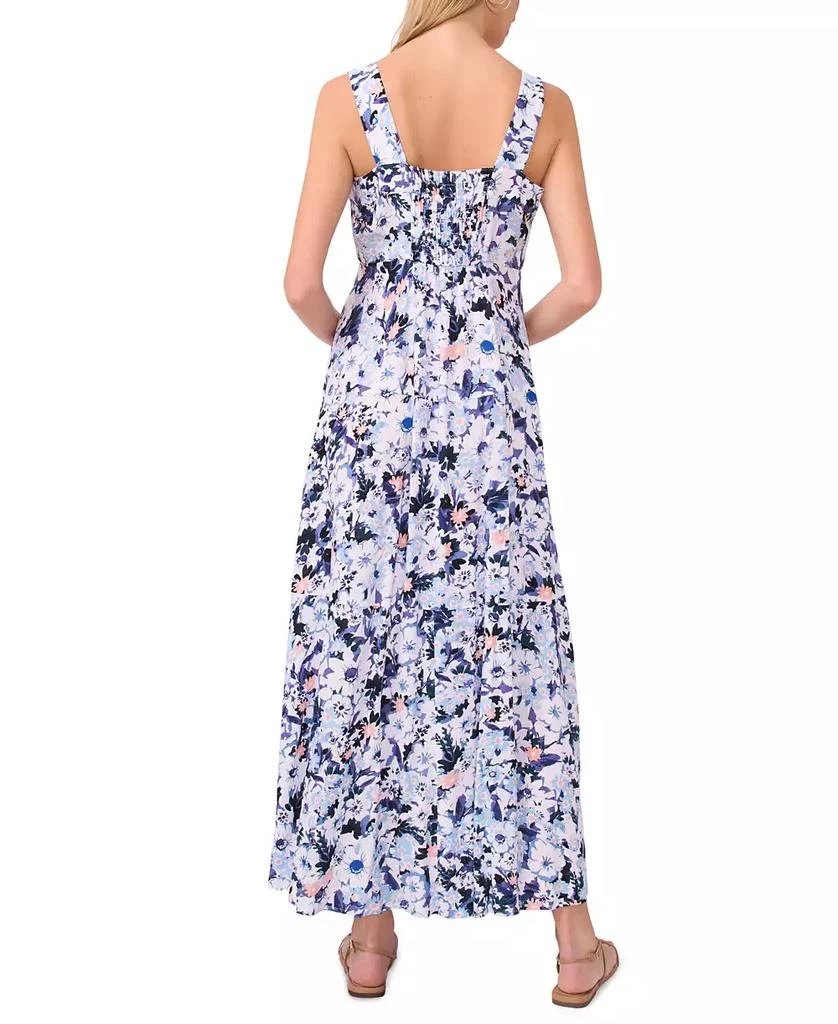 Vince Camuto Women
s Smocked Back Challis Square Neck Maxi Dress 3