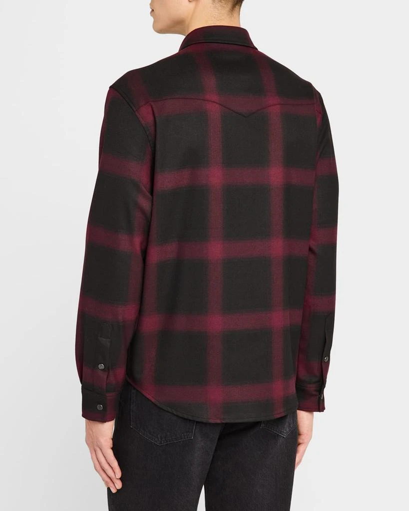 MONFRÈRE Men's Eastwood Plaid Two-Pocket Western Shirt 3