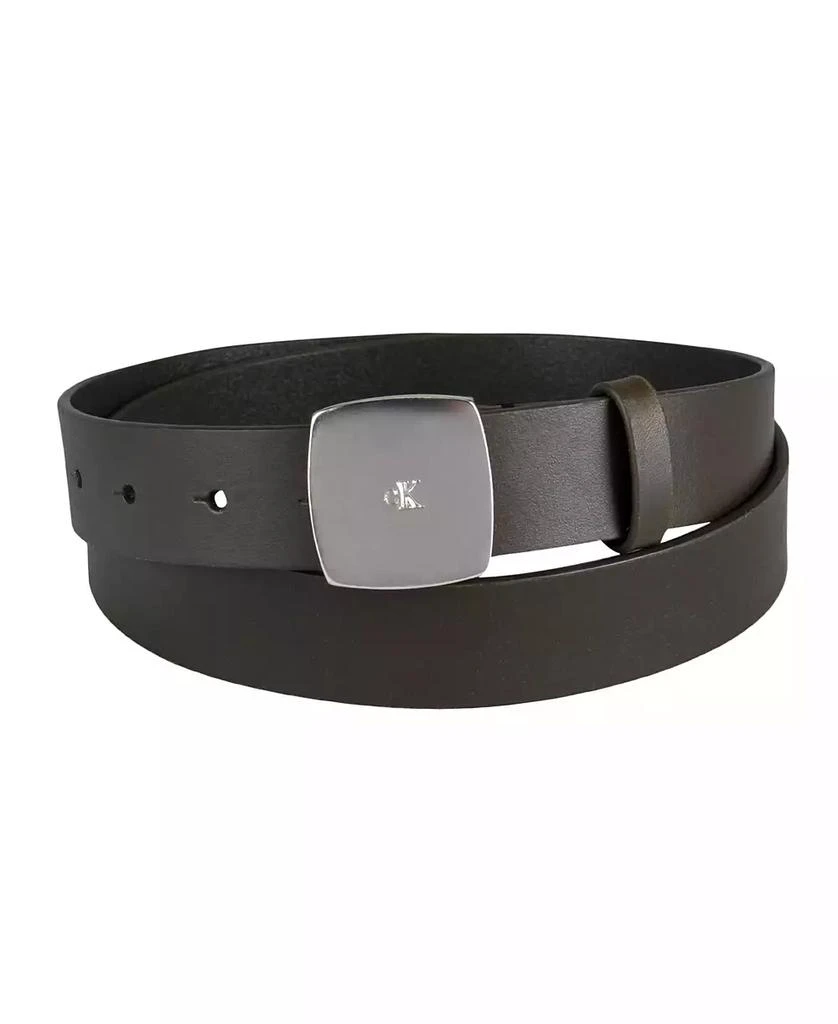 Calvin Klein Women's Micro CK Logo Leather Pant Belt 1
