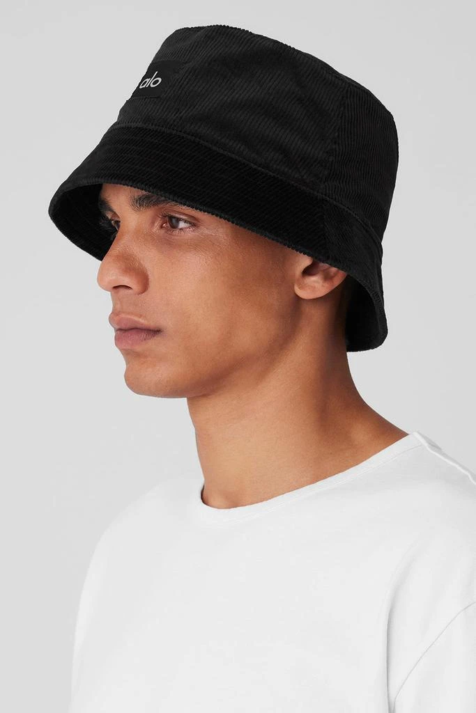 Alo Corduroy Neighborhood Bucket Hat - Black 4